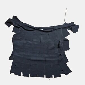 Vintage Cachet Layered Cubes Crepe Off Shoulder Top 8 Avant Garde‎ Punk Goth USA